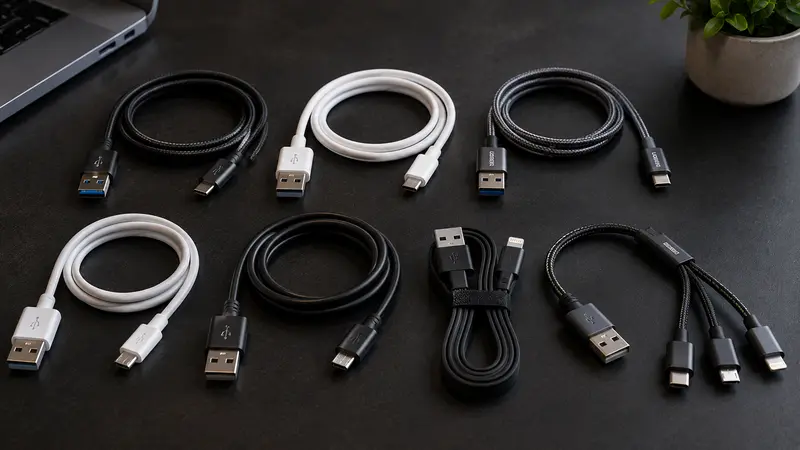 Different types of USB cables