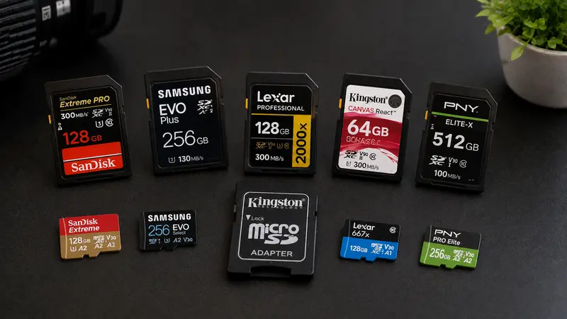 MicroSD and SD memory cards