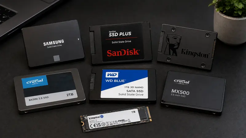 SSD drive close-up